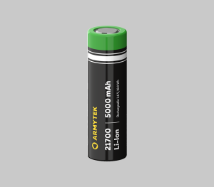 Armytek 21700 Li Ion 5000 mAh battery Without PCB